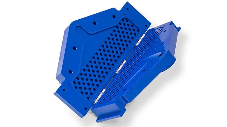 Blue POM example needle block