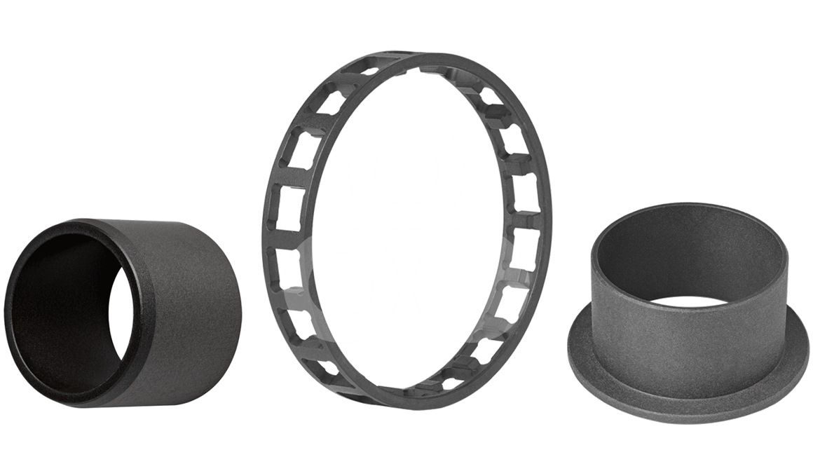 Bushings and cages TECAPEEK PVX black