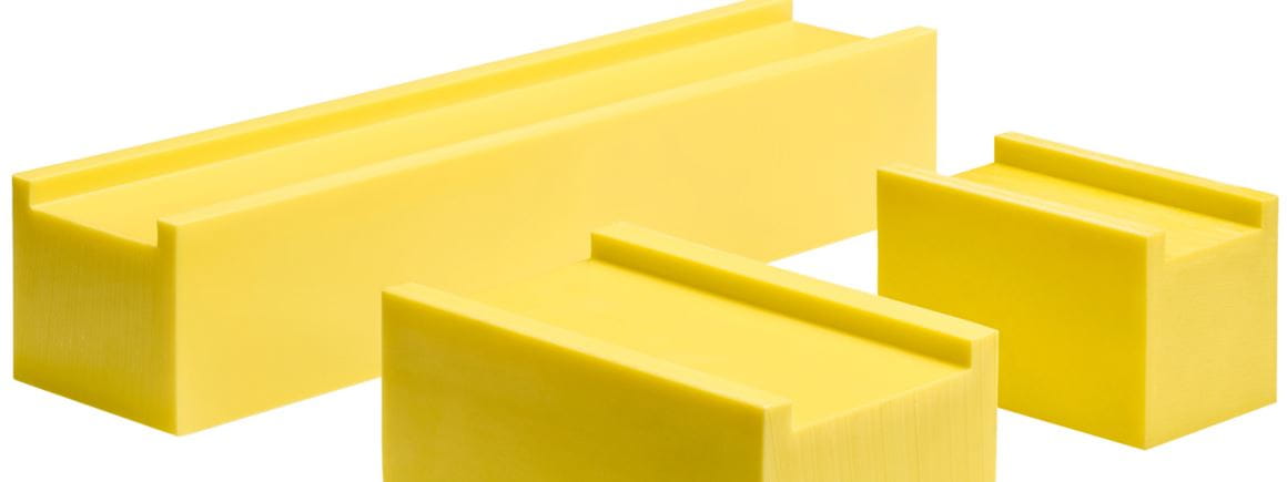 stress reduction block made of TECARIM 1500 yellow