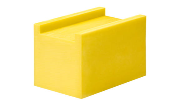 stress reduction block unpressed made of TECARIM 1500 yellow