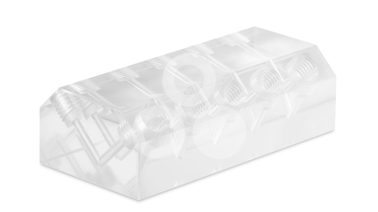 Medical translucent PET, Manifold block