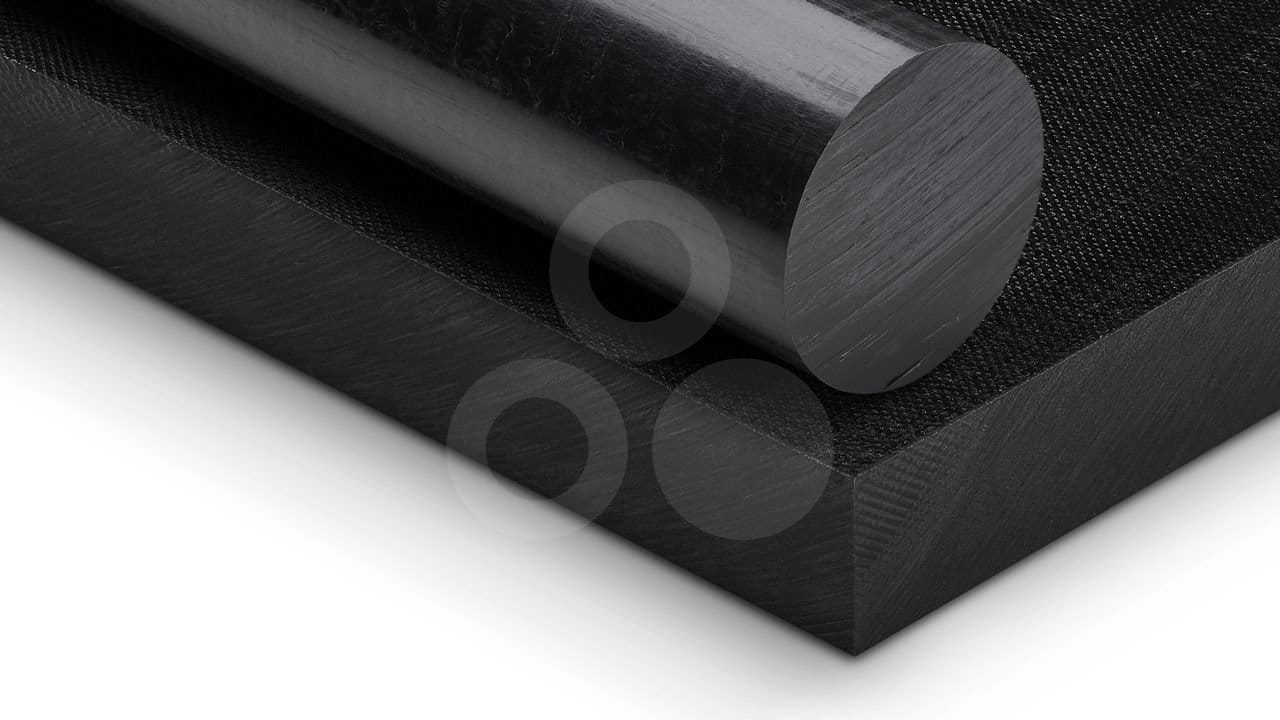 Schwarz Polyamid PA6-G Platte 1000 x 500 x 30 mm 